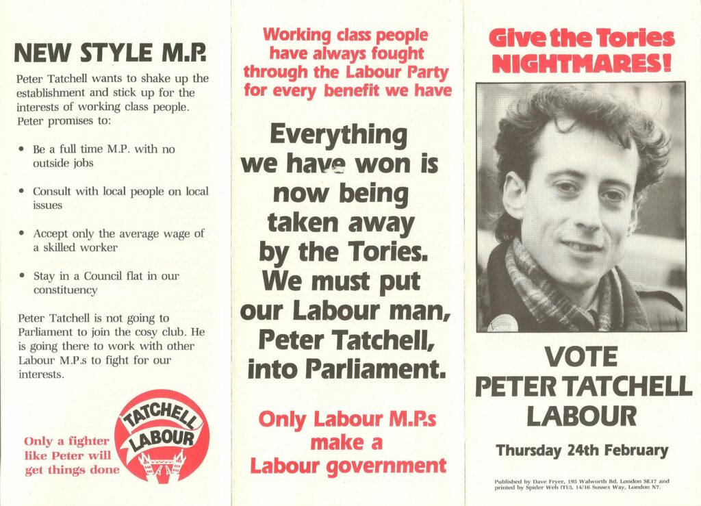 Peter Tatchell's Bermondsey by-election leaflet (Images: Provided)