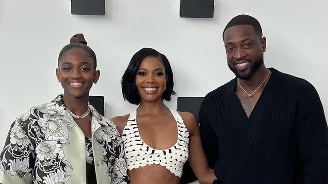 Zaya Wade, Gabrielle Union and Dwyane Wade (Image: Instagram/@gabunion)