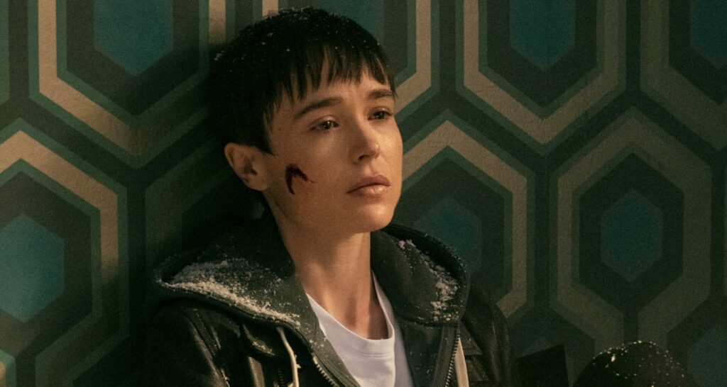 Viktor (Elliot Page) in Umbrella Academy. (Image: Netflix)