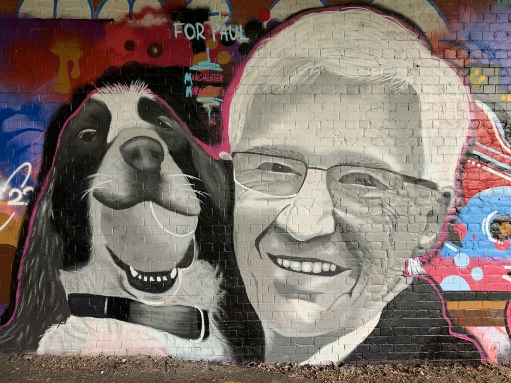 The mural of Paul O'Grady in Manchester