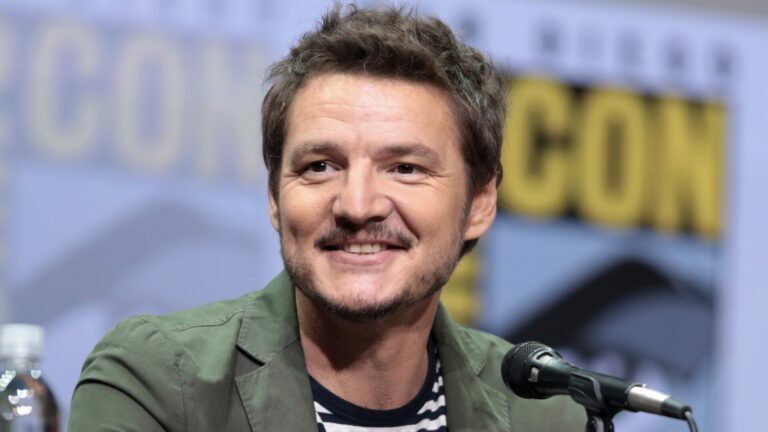 Pedro Pascal speaking at the 2017 San Diego Comic Con International, for Kingsman: The Golden Circle.