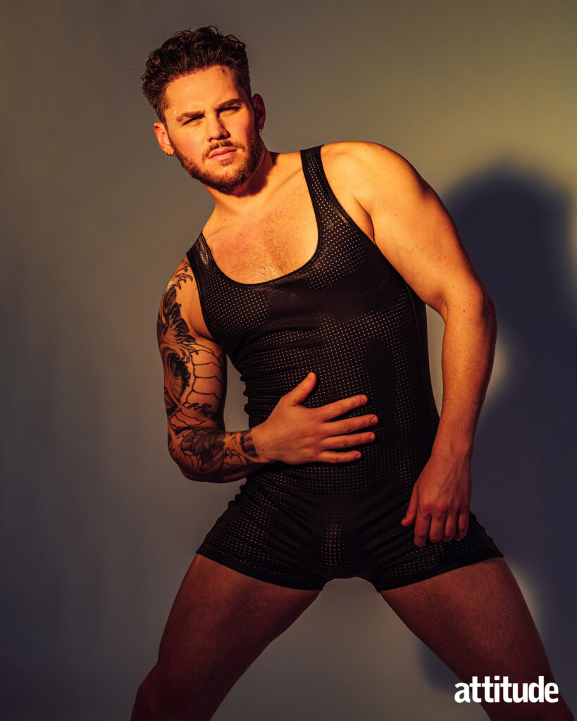 Matthew wears Ruf X Tom of Finland® Toby singlet by Rufskin