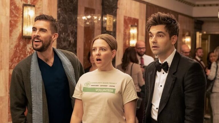 Josh Segarra, Heléne Yorke and Drew Tarver in The Other Two.