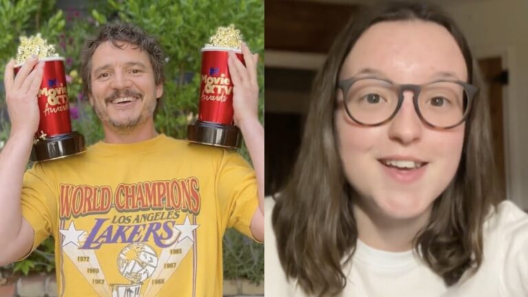 Pedro Pascal and Bella Ramsey winning MTV Movie and TV Awards.