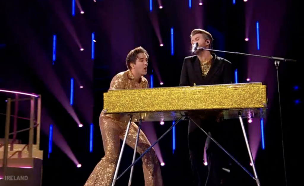 Conor was absolutely rocking the gold (Image: BBC)