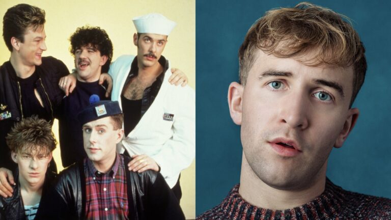 Frankie Goes To Hollywood biopic band image and a portrait of Callum Scott Howells.