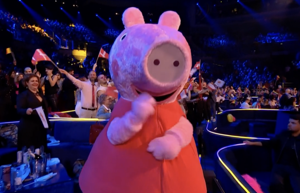 Peppa Pig leads the conga at Eurovision