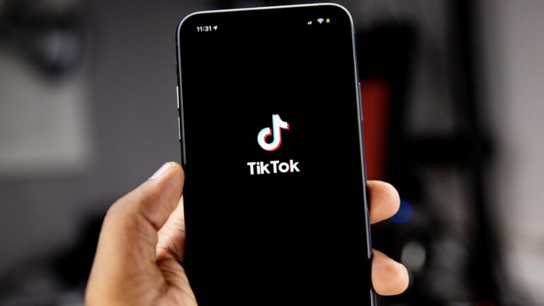 The TikTok app on a phone.