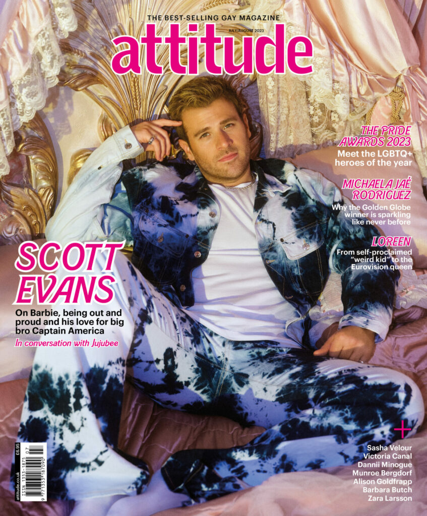 Cover of Attitude Magazine featuring Scott Evans