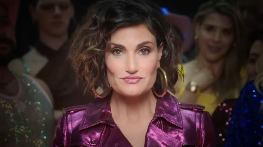 Idina Menzel in the music video for 'Move'