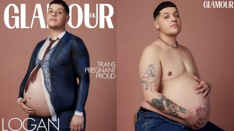 Logan Brown on the cover of Glamour UK's Pride Issue