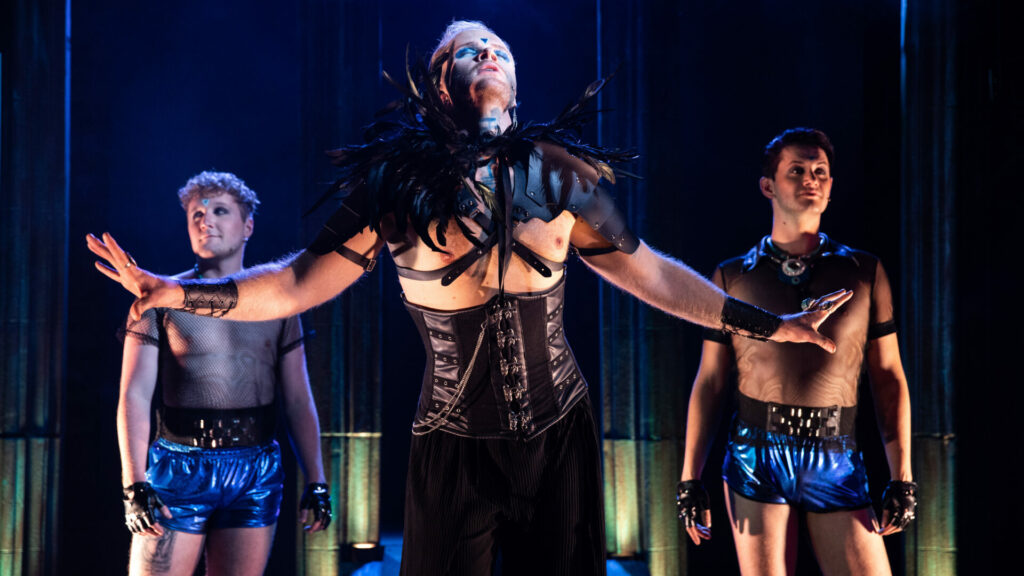L to R: James Aymon (Illecebra), Christian Lunn (Grindr) and Grant Jackson (Cupiditas) in Grindr: The Opera