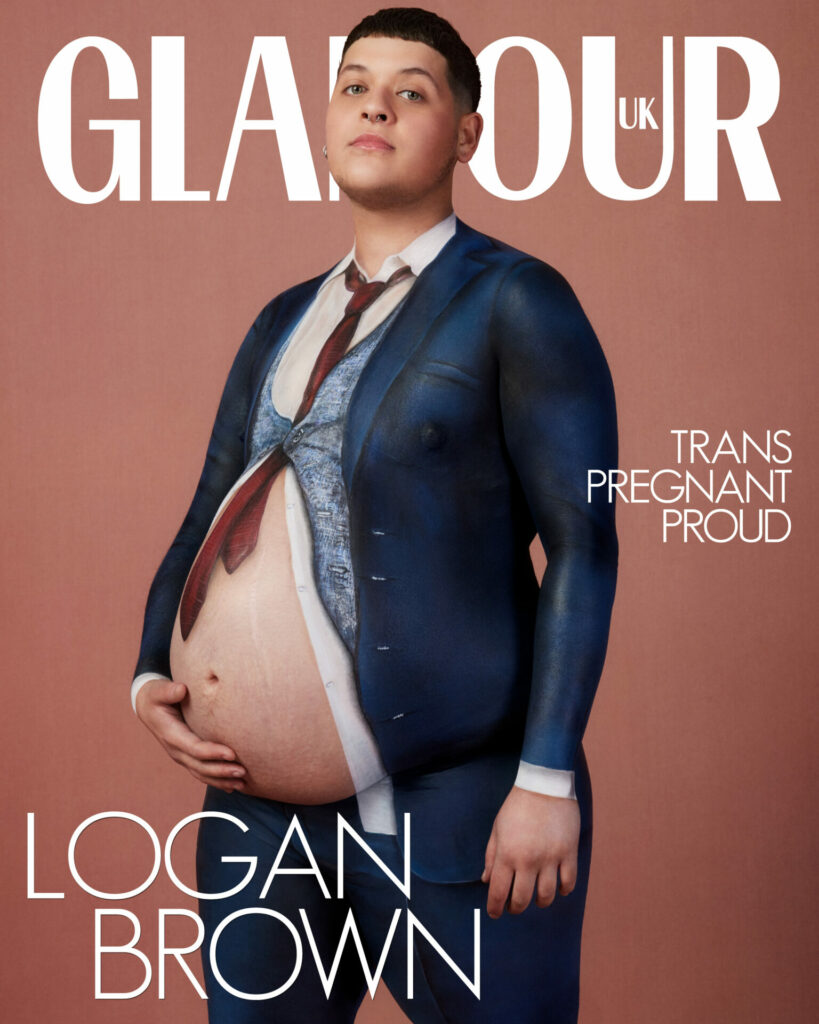 Logan Brown on the cover of Glamour UK's Pride Issue
