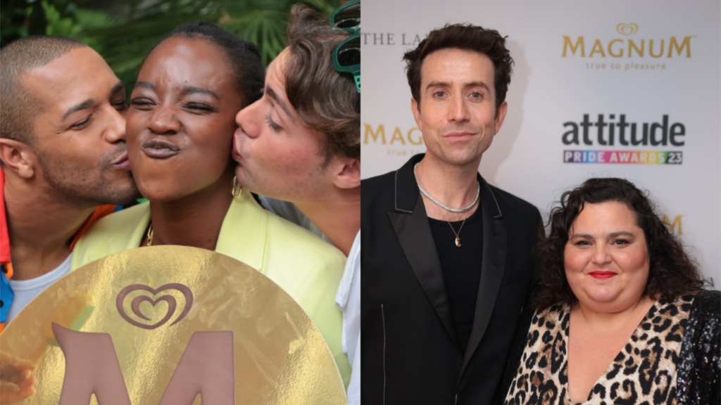 Michael Gunning, and Heartstopper stars Corinna Brown and Bradley Riches alongside Nick Grimshaw and Barbara Butch