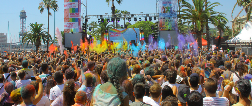 Crowds party in Barcelona for Pride