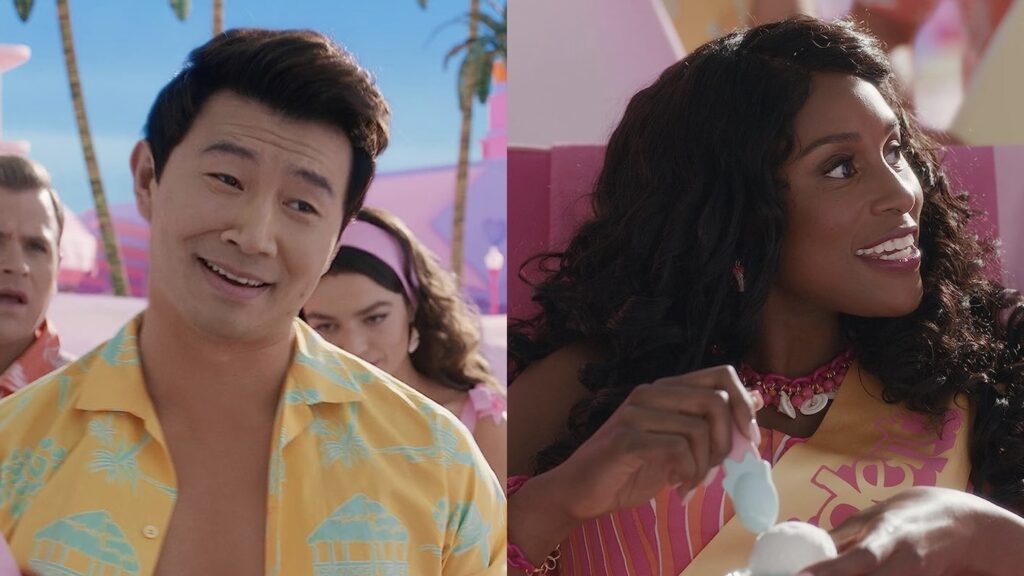 Simu Liu and Issa Rae in Barbie