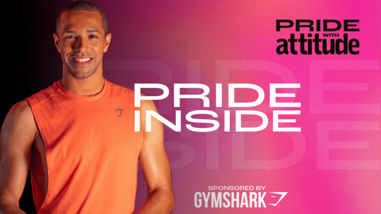 Michael Gunning with Pride Inside logo
