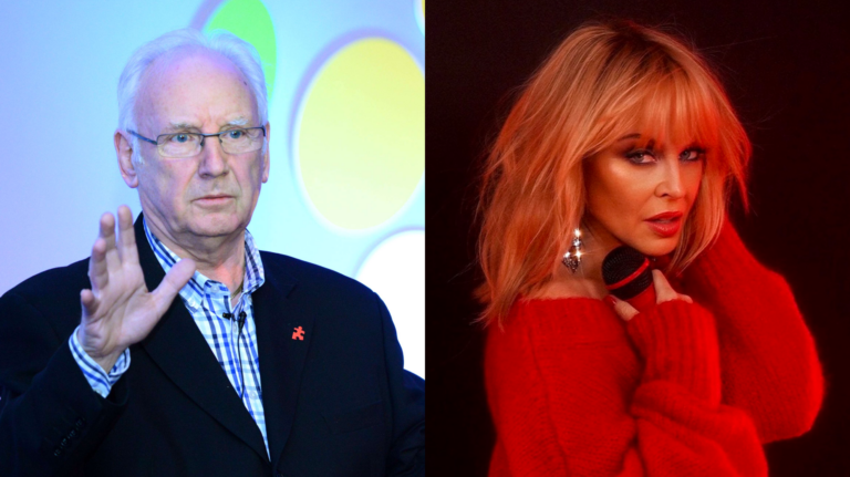 Peter Waterman and Kylie Minogue.