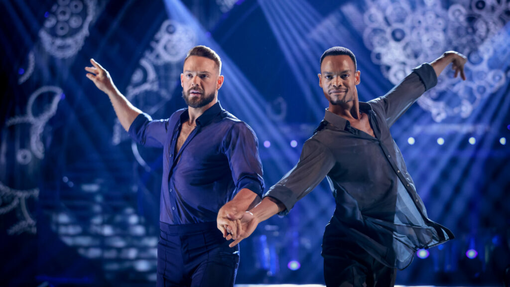 John Whaite and Johannes Radebe dance on Strictly