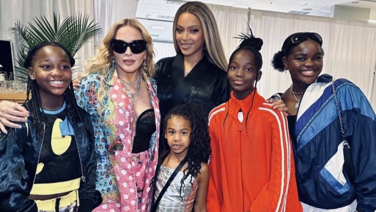 Madonna and Beyoncé meet backstage