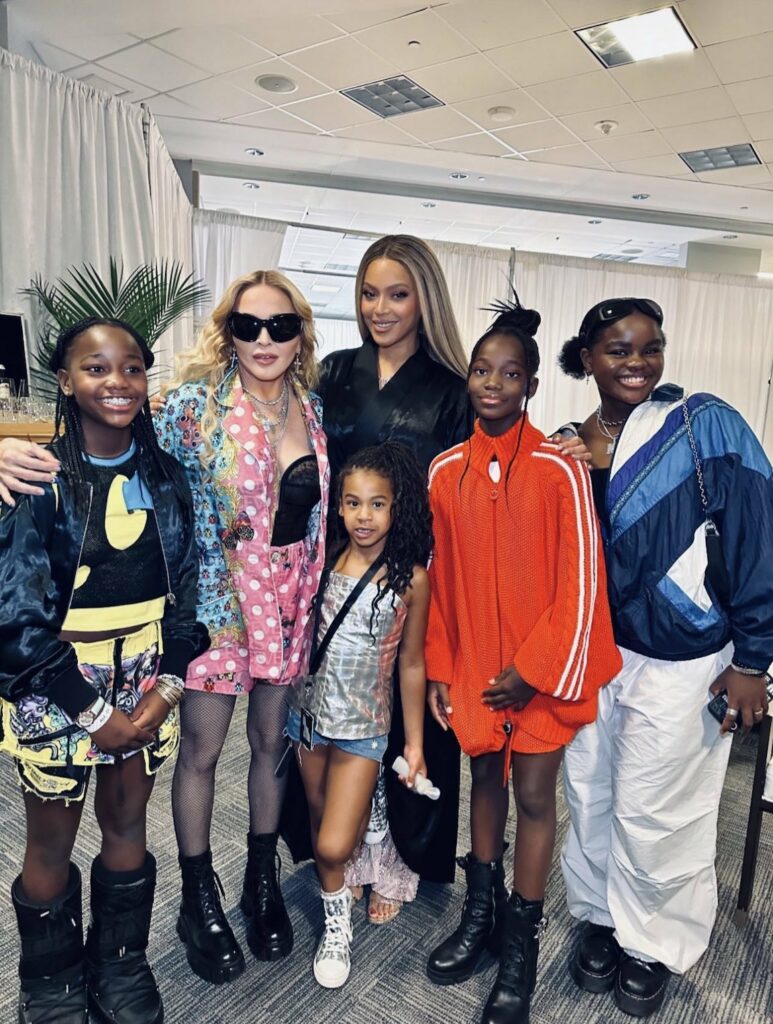 Madonna and kids meet Beyoncé