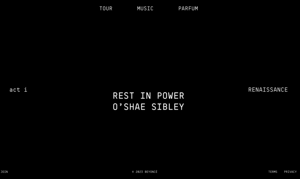 Beyoncé's tribute to O'Shae Sibley