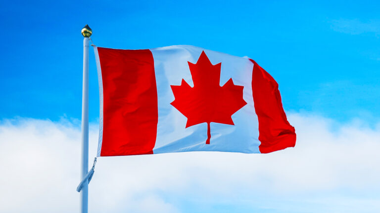 A picture of the Canadian flag