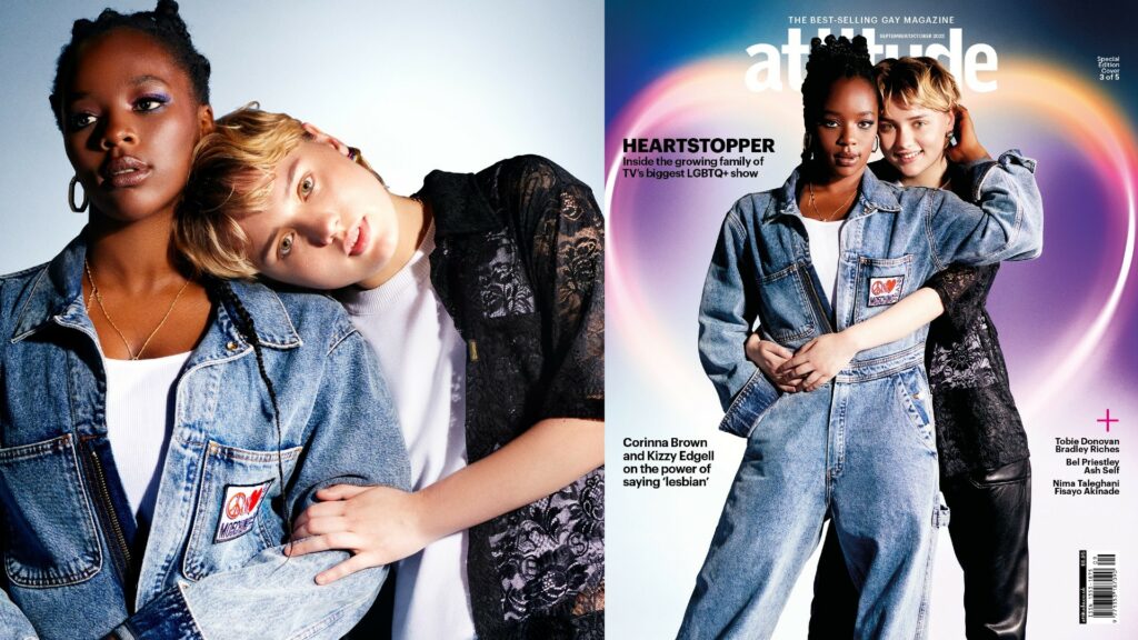 Corinna Brown and Kizzy Edgell in their Attitude shoot