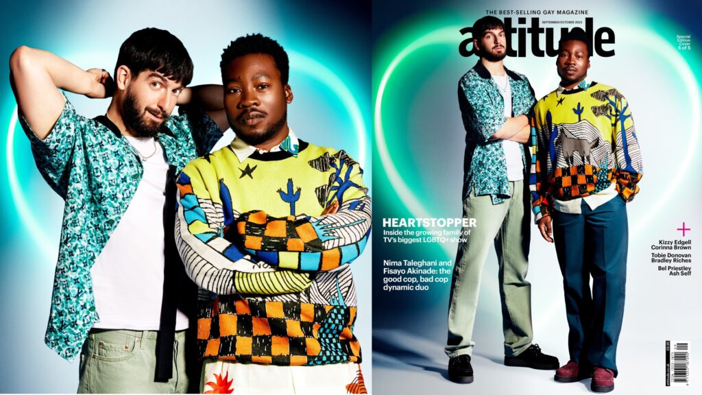 Heartstopper's Nima and Fisayo appear on the cover of Attitude (Images: Attitude/Olivia Richardson)