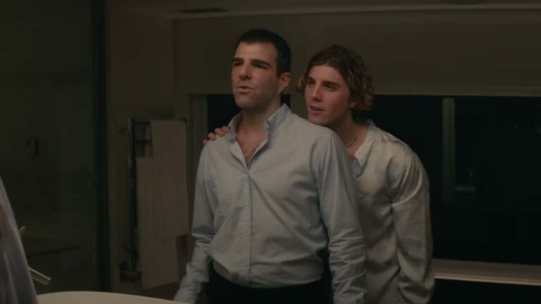 Zachary Quinto and Lukas Gage in Down Low