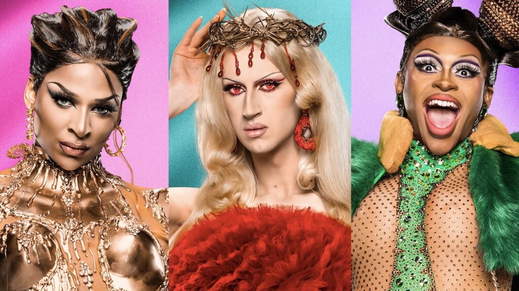 Cara Melle, Banksie, and Miss Naomi Carter on Drag Race UK