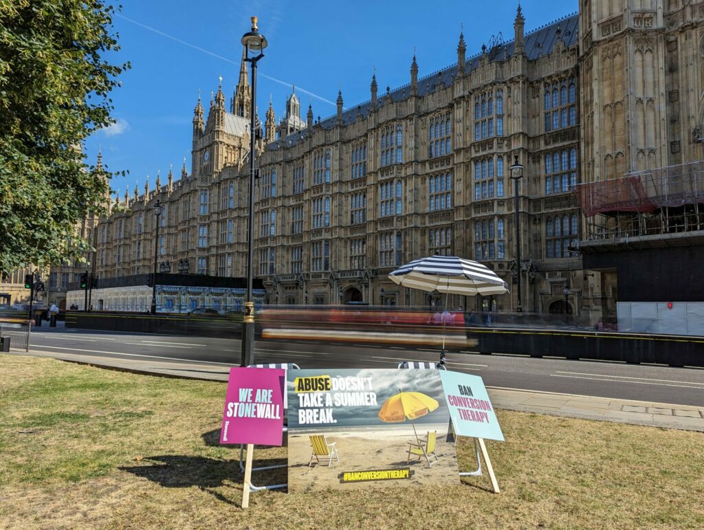 Campaigners have delivered over 2,000 postcards to N10 Downing Street, to protest delays on Conversion Therapy Ban