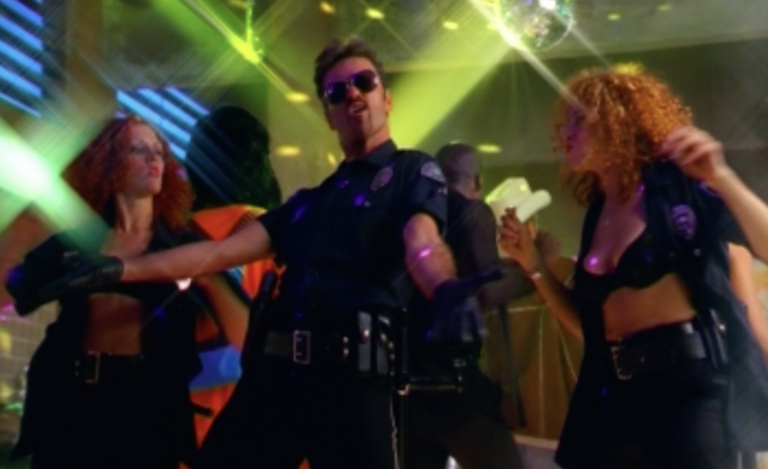 George Michael in the video for Outside (Image: YouTube)