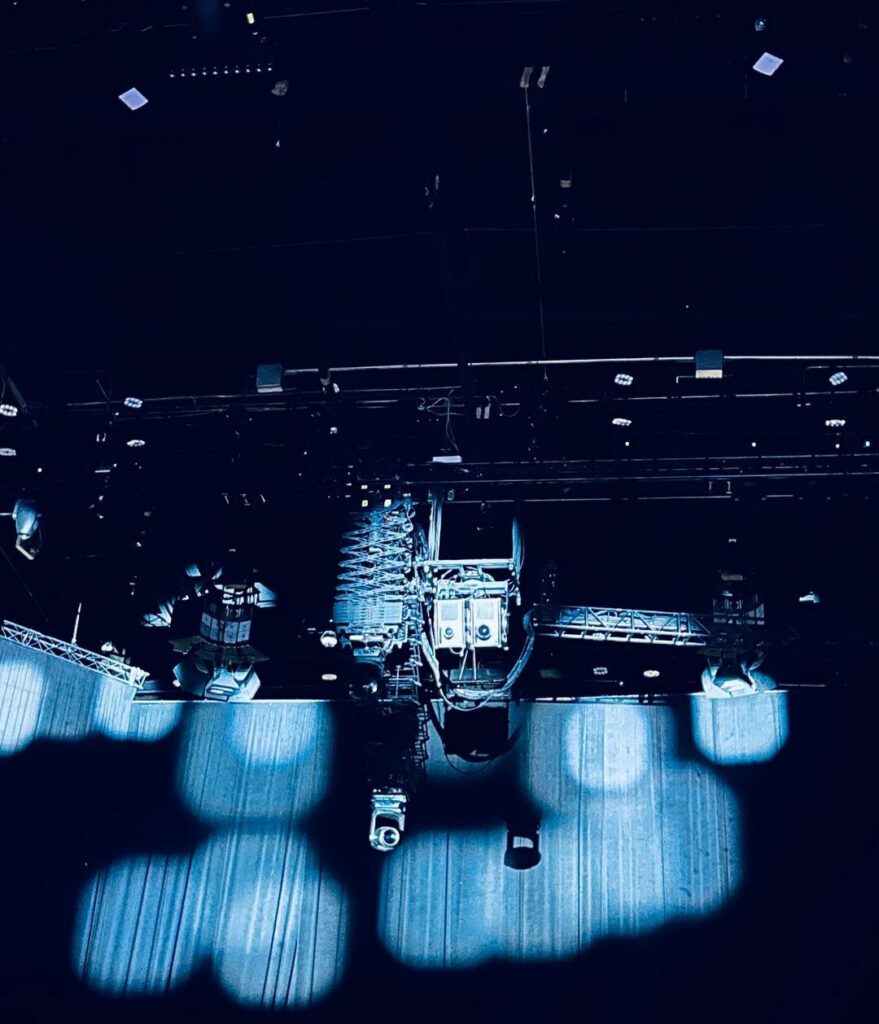 The light setup of Madonna's tour stage