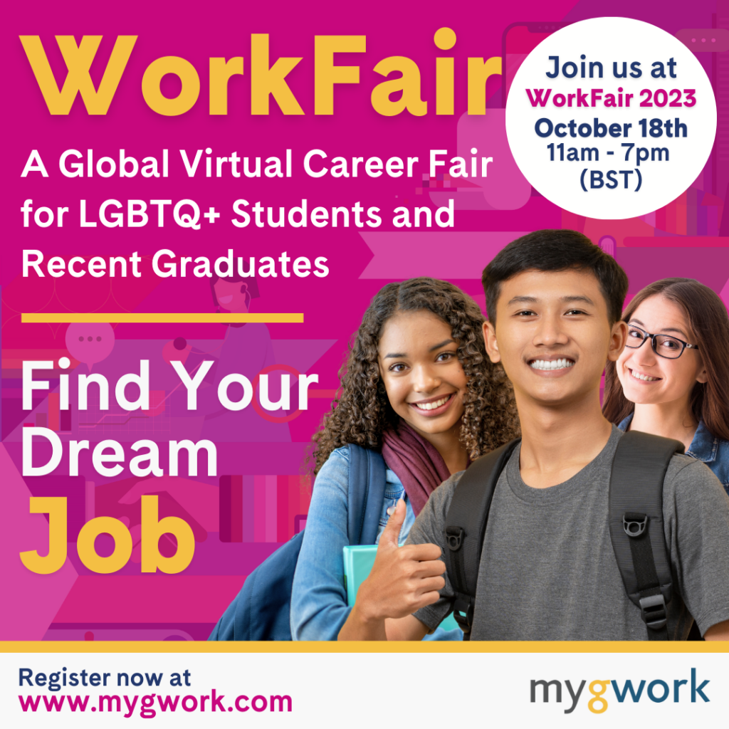 A poster advertising the myGwork job fair