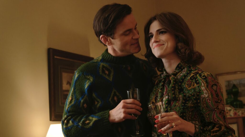 Matt Bomer as Hawkins Fuller and Allison Williams as Lucy Smith