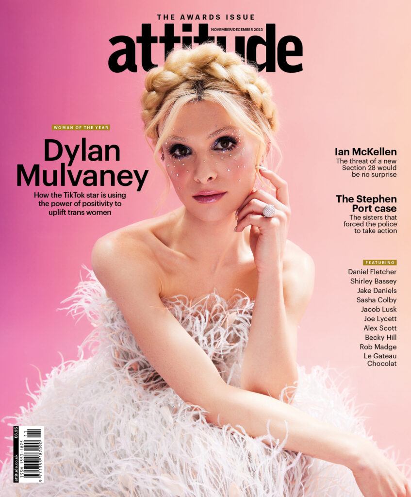 Attitude magazine cover featuring Dylan Mulvaney