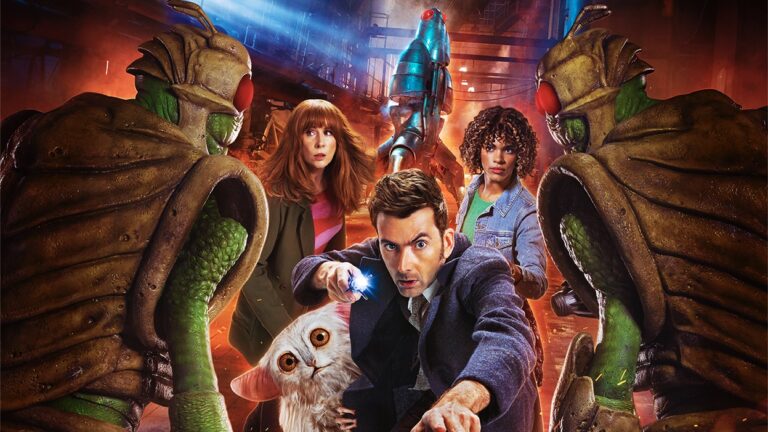 Catherine Tate, David Tennant, and Yasmin Finney in Doctor Who