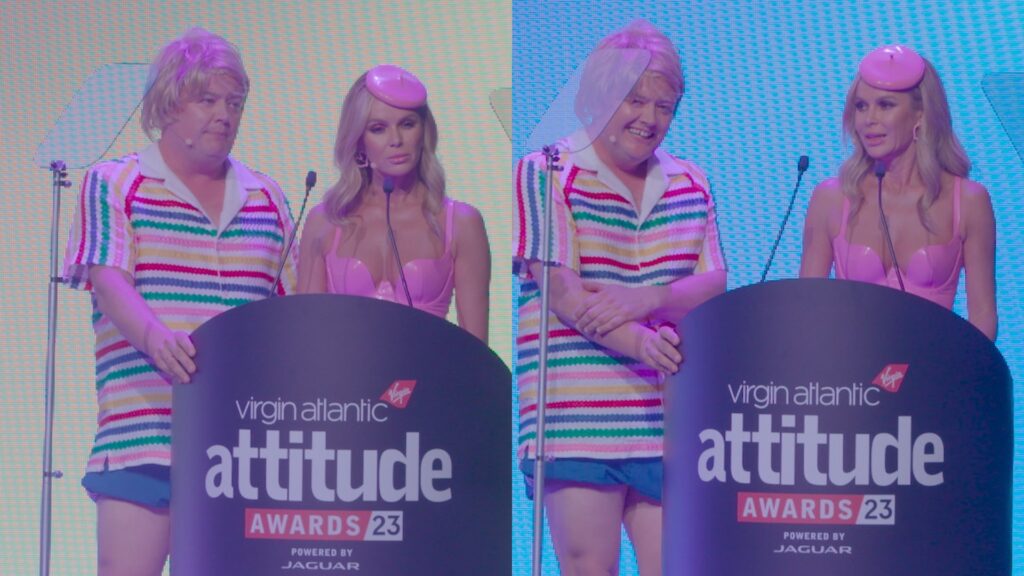 Alan Carr and Amanda Holden at the Virgin Atlantic Attitude Awards, powered by Jaguar
