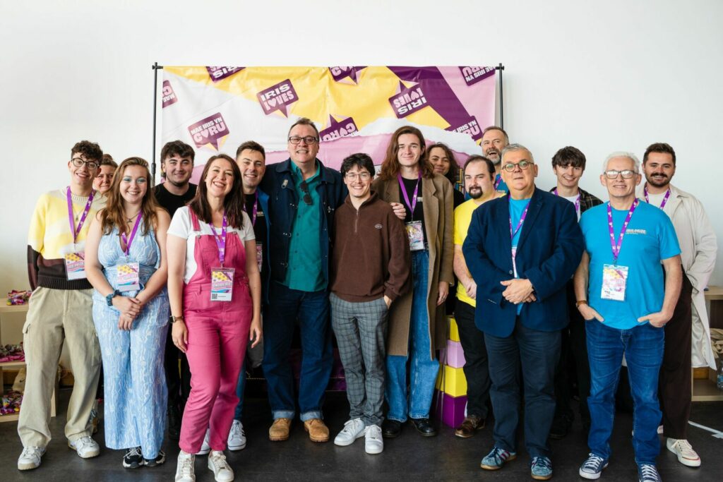 Russell T Davies with members of the Iris Prize festival
