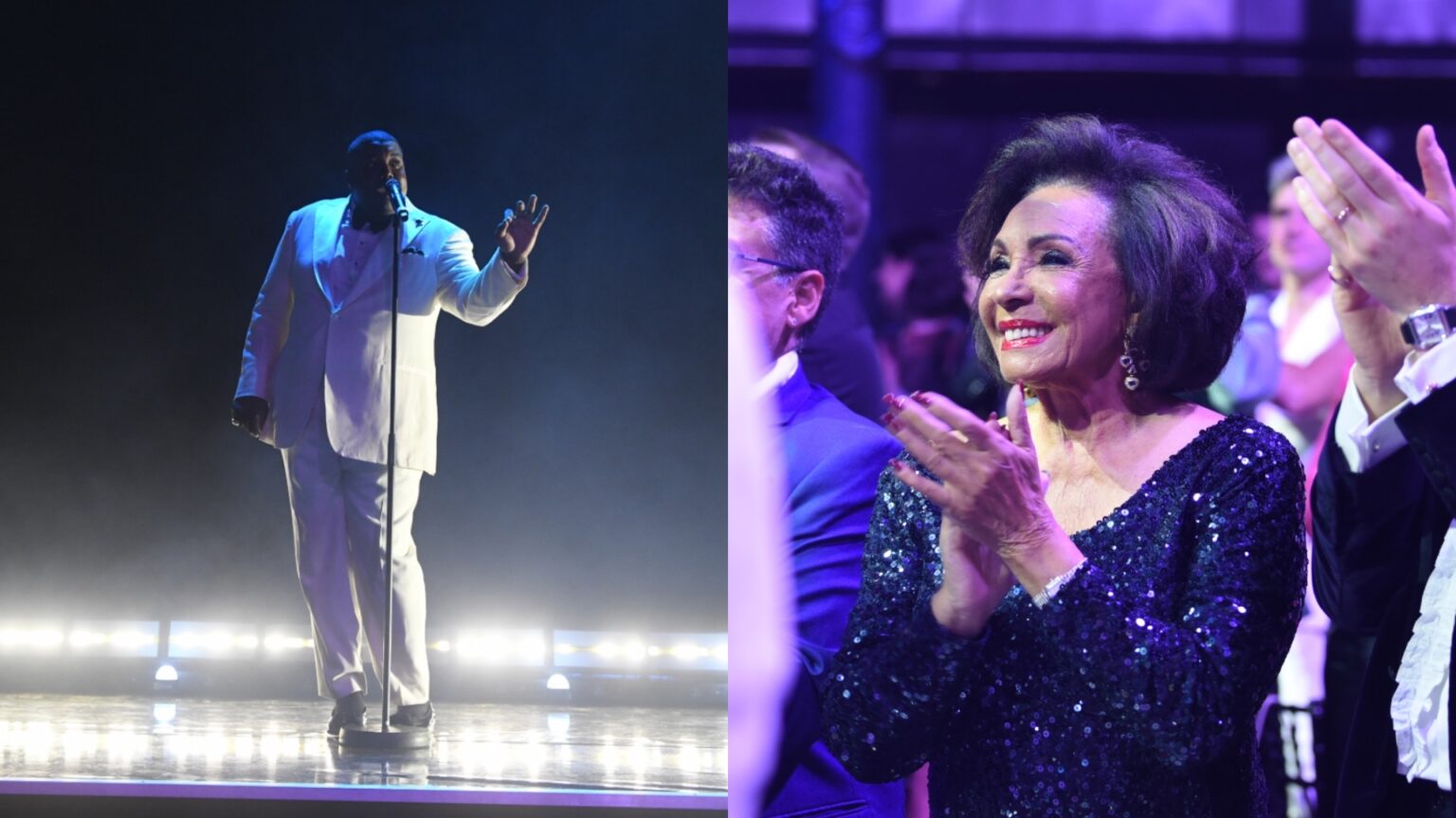 Dame Shirley Bassey reacts to Jacob Lusk's moving tribute to her at