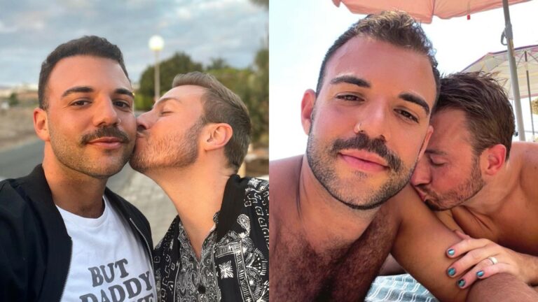 Luke Rutherford (left) and husband Matthew Mitcham (Images: Instagram/@matthewmitcham88)