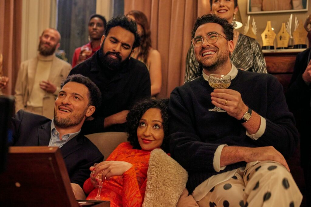 Jamael Westman, Himesh Patel, Ruth Negga, and Dan Levy in Good Grief