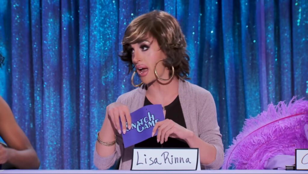 Jackie Cox plays Lisa Rinna on Drag Race