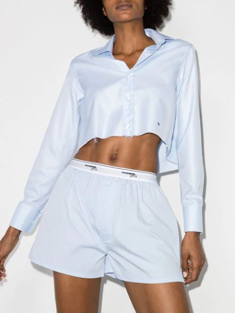 Farfetch HommeGirls Boxy Cropped Shirt