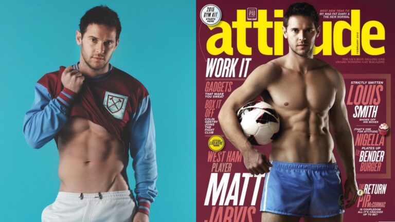 Matt Jarvis appeared on the cover of Attitude in January 2013 (Images: Attitude)
