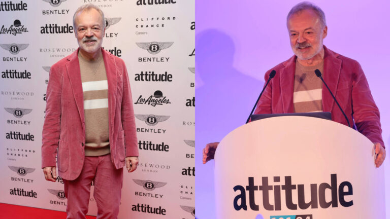 Composite of Graham Norton at the Attitude 101 event