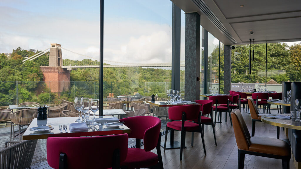 The view from Hotel du Vin's Goram & Vincent restaurant