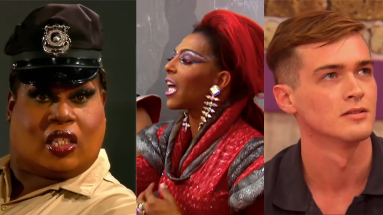 Composite of stills from RuPaul's Drag Race