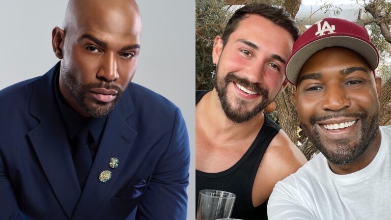 Karamo, and right, with boyfriend Carlos Medel (Images: Provided/Carlos Medel)
